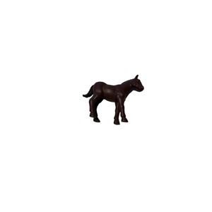 New-Ray Dark Brown Horse Foal Figure Plastic Standing Pony Toy Figurine